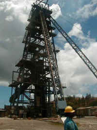 Tower over mine shaft